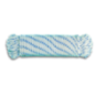 Corde polypropylène tressée D.6mm blanc/bleu 10m