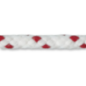Corde polypropylène nautique tressée D.6mm blanc/rouge v/ml