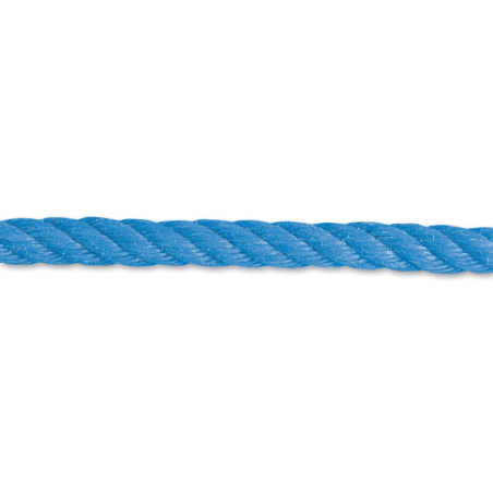 Corde polypropylène torsadée D.12mm bleu v/ml