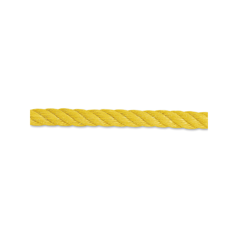Corde polypropylène torsadée D.8mm jaune v/ml