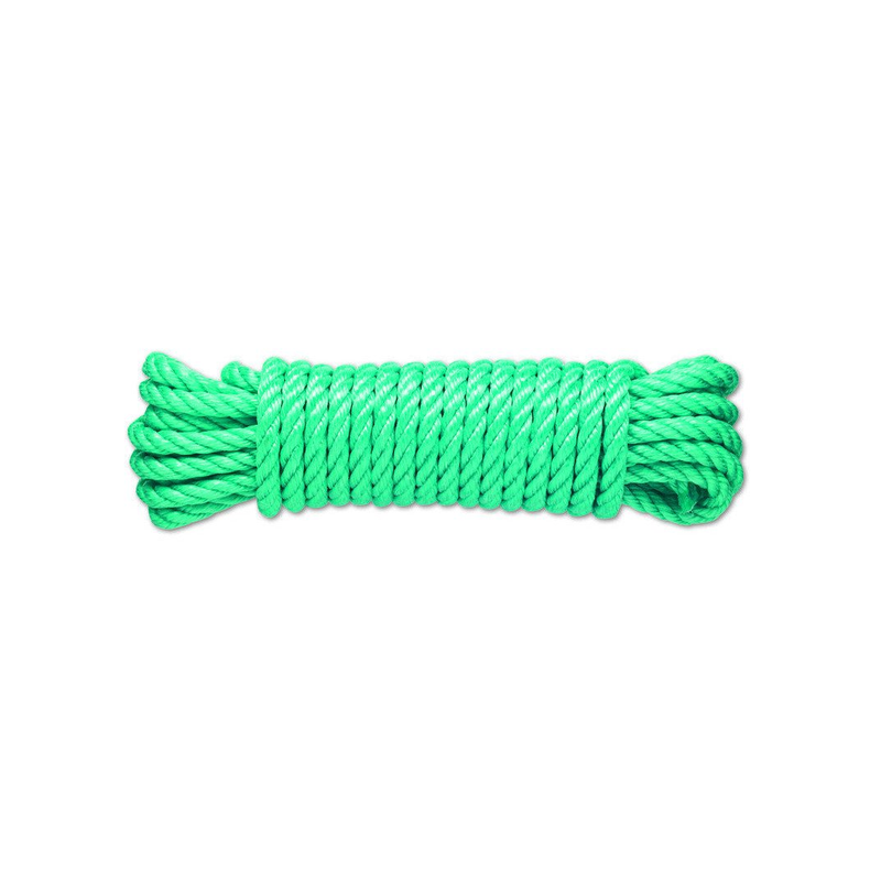 Corde polypropylène torsadée D.10mm vert 1.5t 7.5m