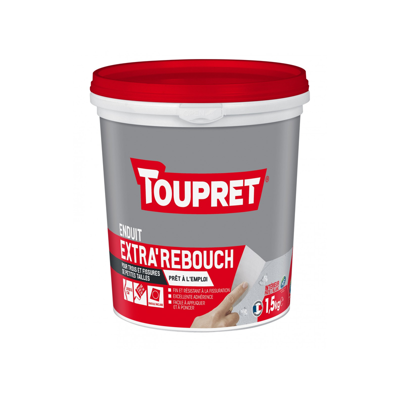 Enduit extra'rebouch pâte 1.5kg Toupret
