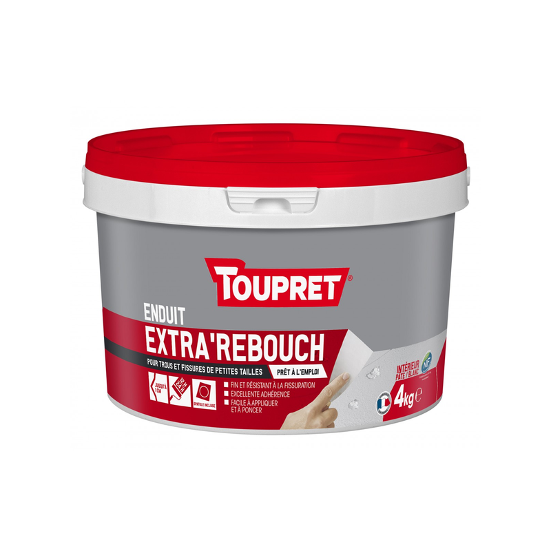 Enduit extra'rebouch pâte 4kg Toupret