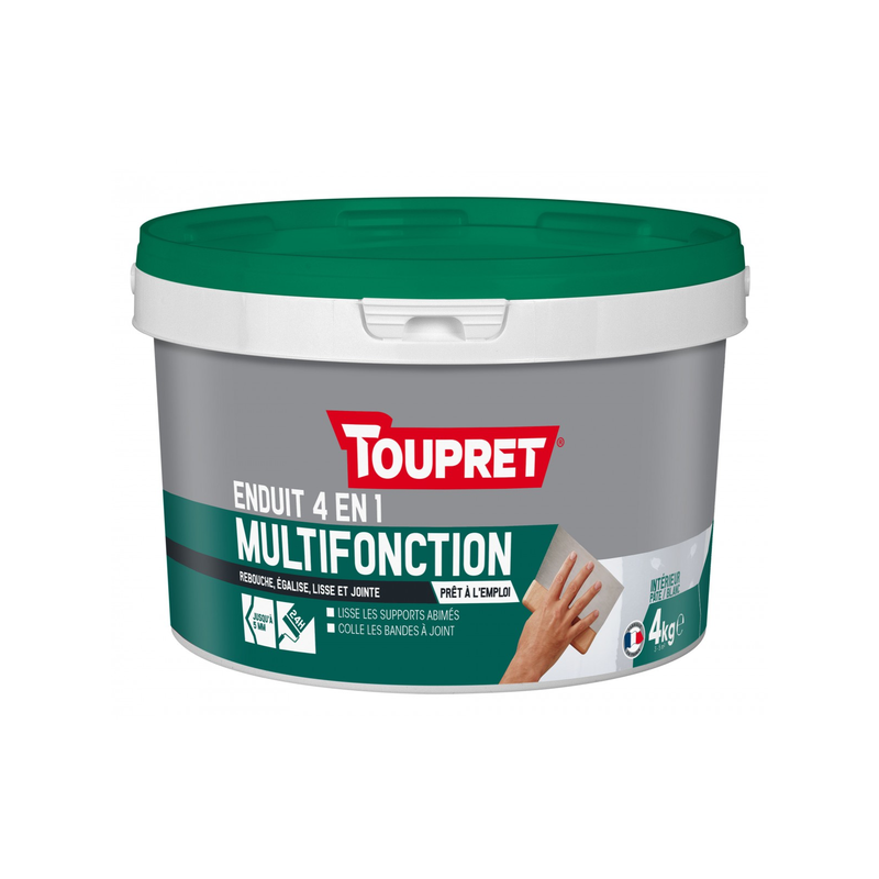 Enduit Multi-fonction 4 en 1 pâte 4kg Toupret
