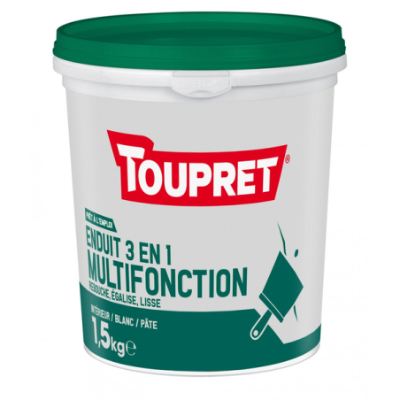 Enduit Multi-fonction 3 en 1 pâte 1.5kg Toupret