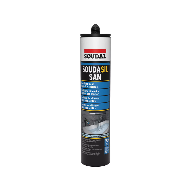 Mastic silicone sanitaire acétique 280ml blanc