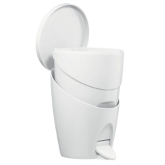 Poubelle 4L color line blanc