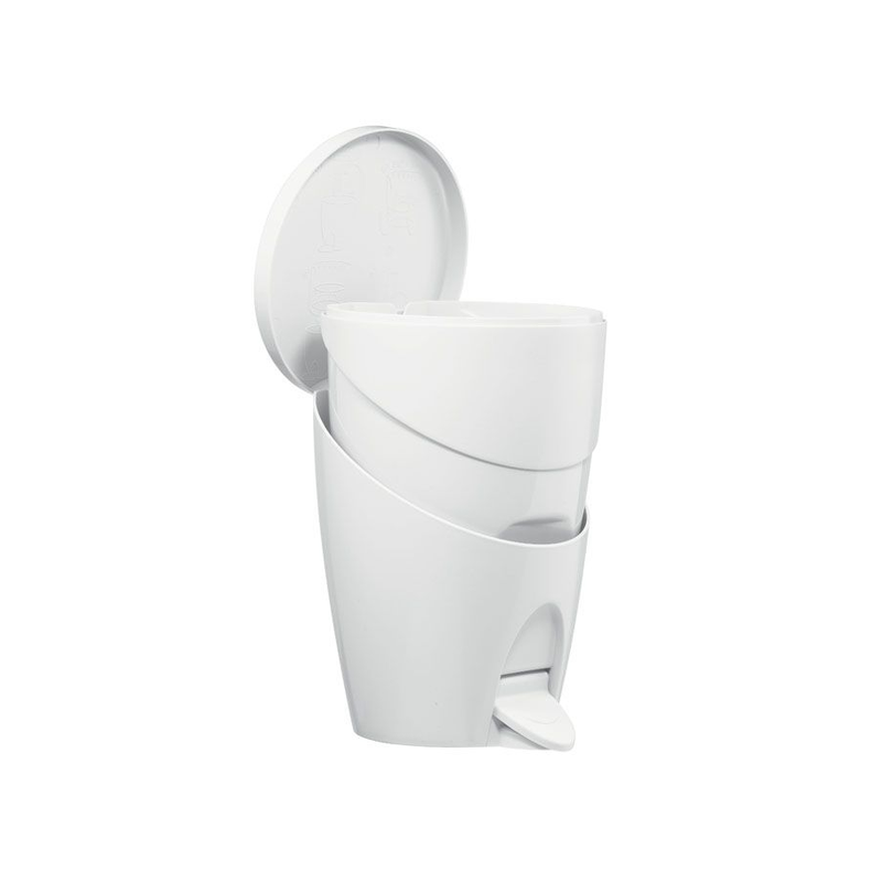 Poubelle 4L color line blanc