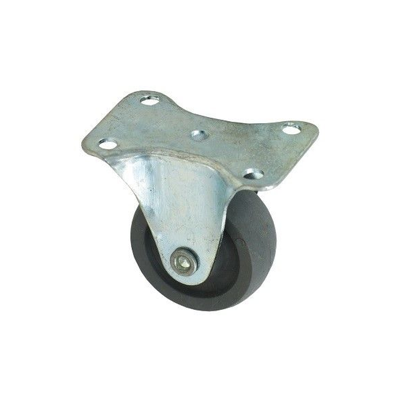 Roulette fixe d50mm caoutchouc gris 15kg