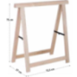 Tréteau pin massif 74x37x73.5cm 800kg max pro