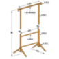 Tréteau maçon orientable H.120-219cm
