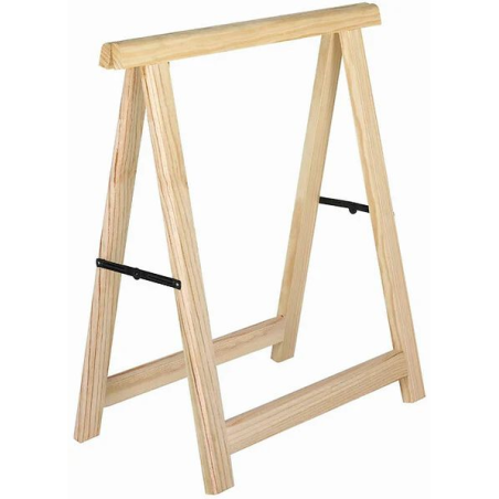 Tréteau pin massif 75.5x38x73.5cm 800kg pro