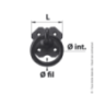 Anneau pour dalle sur platine D.10mm 50mm