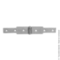 Charnière à congés acier zingué 50x2.5mm 140+140mm