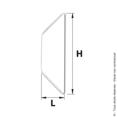 Console bandeau blanc 230x90mm