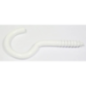 Crochet d'armoire à vis plastifié blanc 2.25x10mm x12