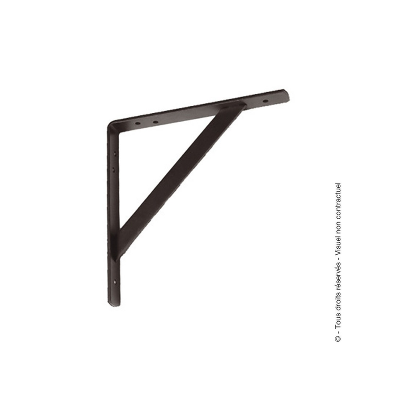 Équerre bâtiment acier zingué noire 400x400mm
