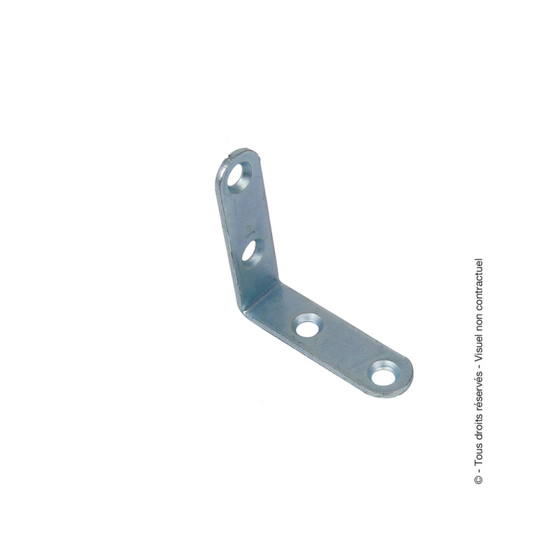 Équerre de chaise acier galvanisé 120x120x18x3mm x1