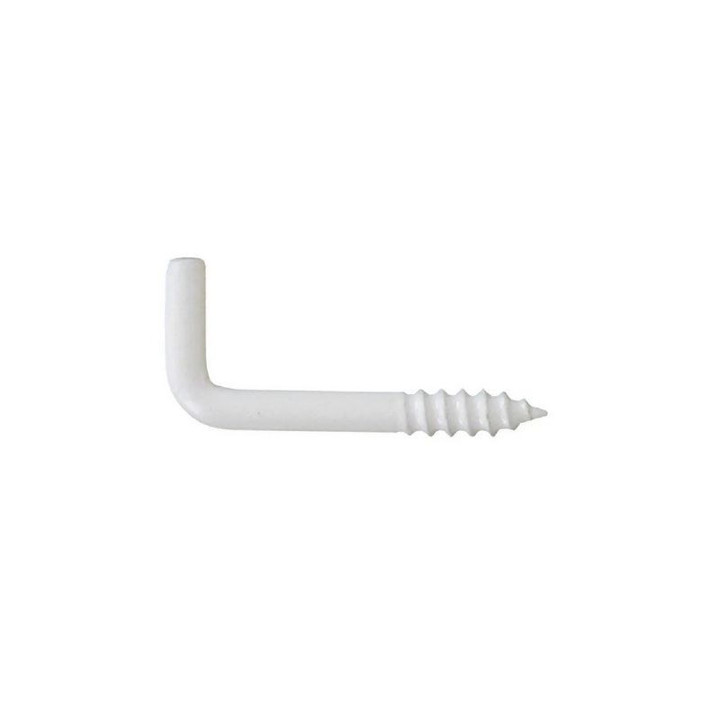 Gond à vis acier plastifié blanc 5x50mm x3