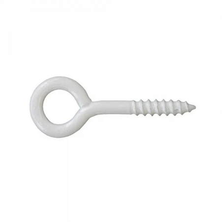Piton à vis plastifié blanc 2.5x10mm x8
