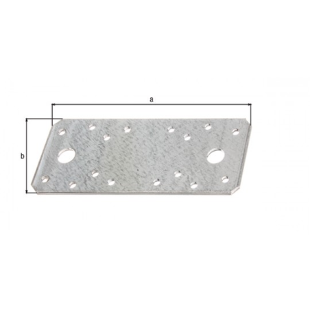 Plaque d'assemblage galvanisée sendzimir 133x55x2.5mm