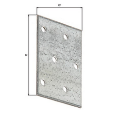 Plaque d'assemblage galvanisée sendzimir 60x40x2mm