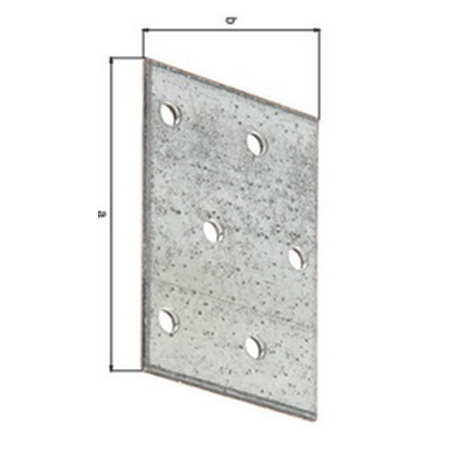 Plaque d'assemblage galvanisée sendzimir 60x40x2mm