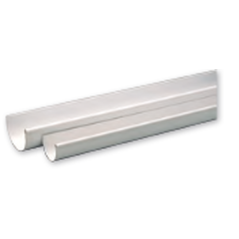 Gouttière demi ronde grise en 33cm 4m