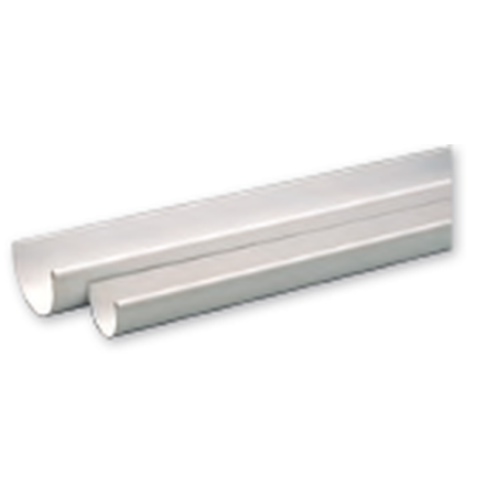 Gouttière demi ronde grise en 33cm 4m