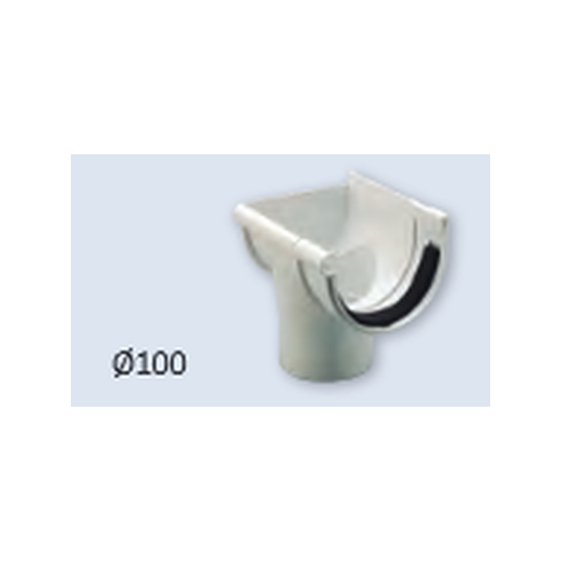 Naissance 1/2 ronde gauche grise 33x100