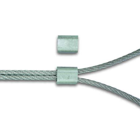 Manchon aluminium pour câble D.3mm x2