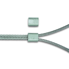 Manchon aluminium pour câble D.4mm x2