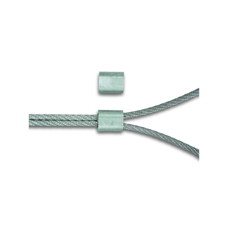 Manchon aluminium pour câble D.4mm x2