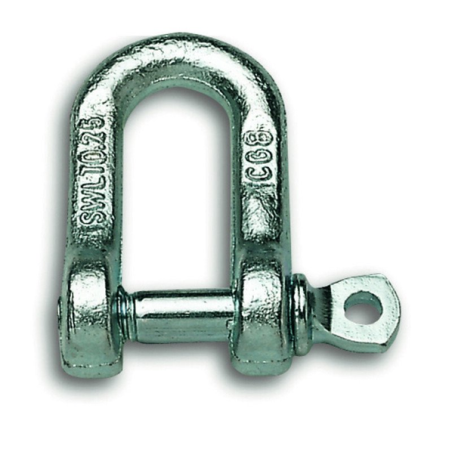 Manille droite acier zingué D.6mm 11mm 100kg