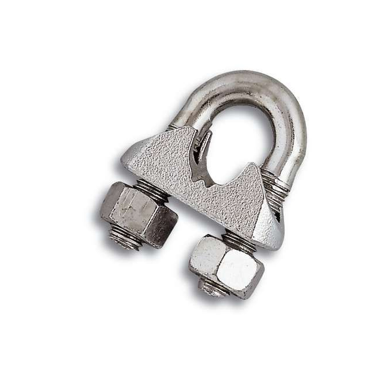 Serre câble type étrier acier zingué D.6mm x2