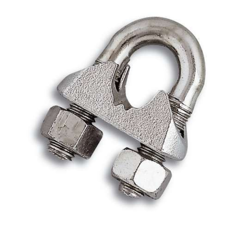 Serre câble type étrier acier zingué D.6mm x2