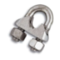 Serre câble type étrier acier zingué D.6mm x2
