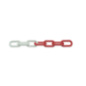 Chaine plastique signalitique D.8mm blanc / rouge 2m