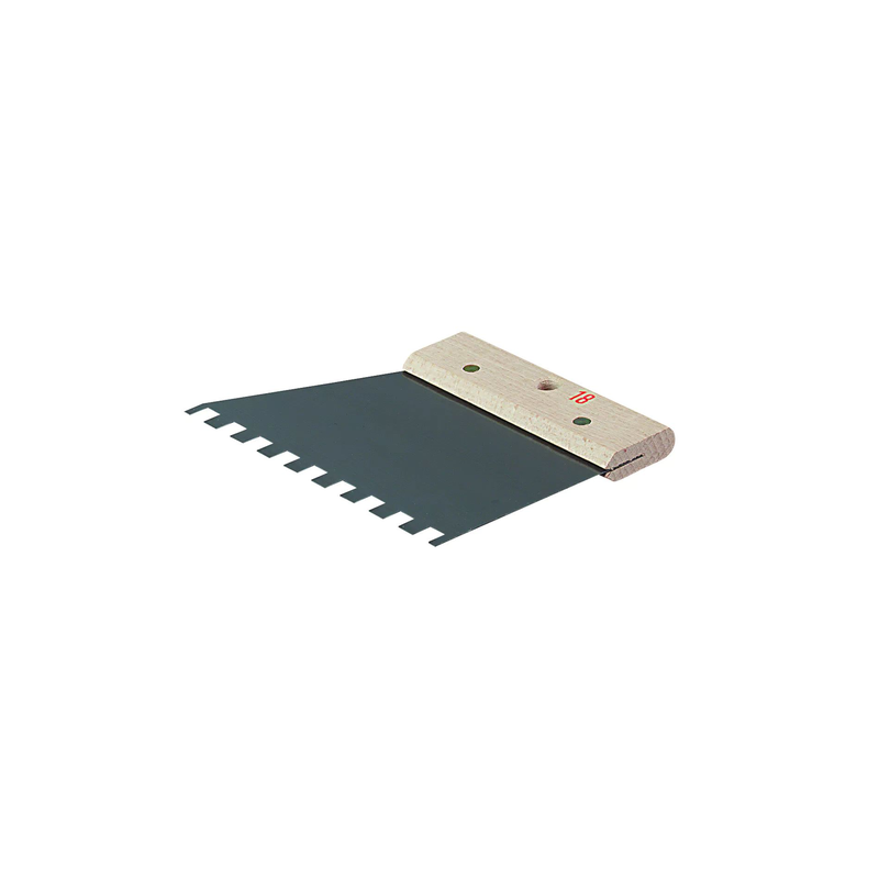 Couteau à colle dents carrées grand carrelage 6x6mm 18cm