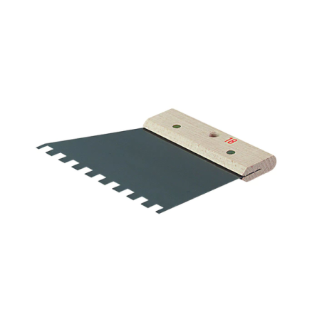 Couteau à colle dents carrées grand carrelage 6x6mm 18cm