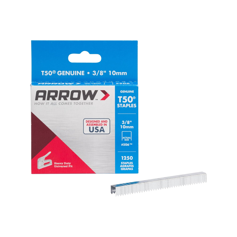 Agrafes galvanisées 10mm x1250 pour agrafeuse t50