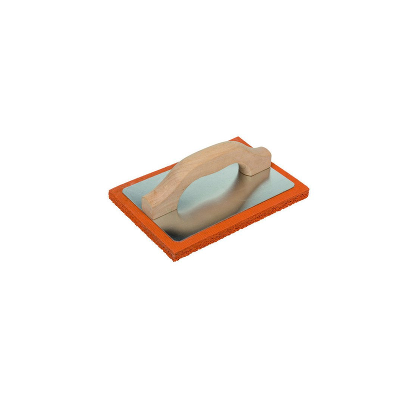 Taloche rectangulaire lissoir mousse orange 14x21cm manche FSC