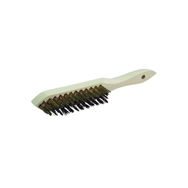 Brosse métalique souple 28cm fils de 28mm 4 rangs