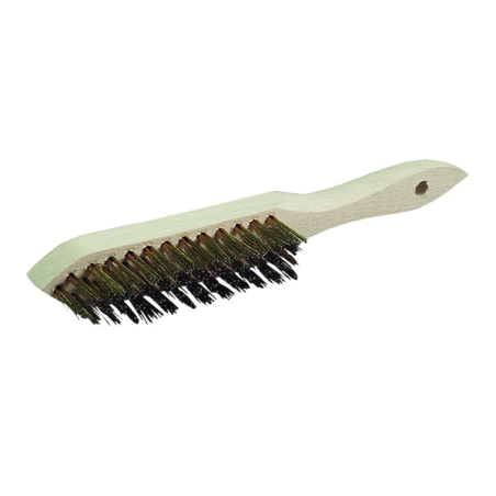 Brosse métalique souple 28cm fils de 28mm 4 rangs
