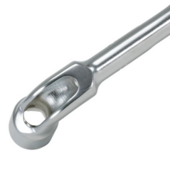 Clé à pipe débouchée 6x12 pans chromée vanadium 12mm