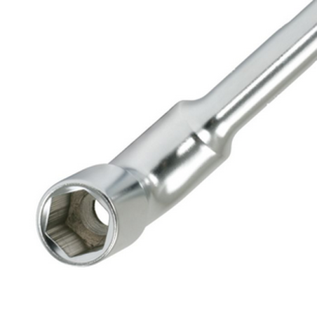 Clé à pipe débouchée 6x12 pans chromée vanadium 12mm