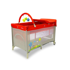 Lit de voyage + matelas + arche jouet