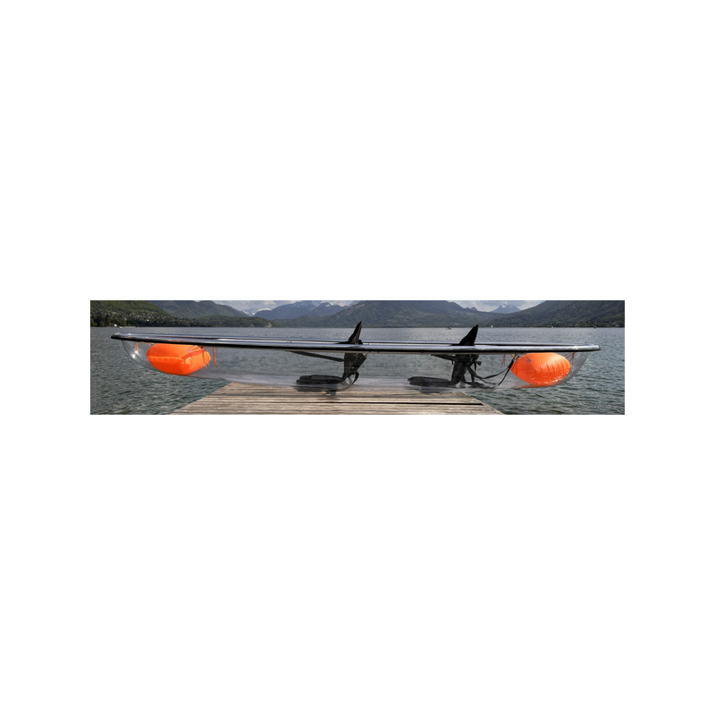 Kayak transparent polycarbonate 330x85x30cm