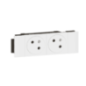 Prise de courant pour goulotte Mosaic 2x 2p+t 4 modules blanc
