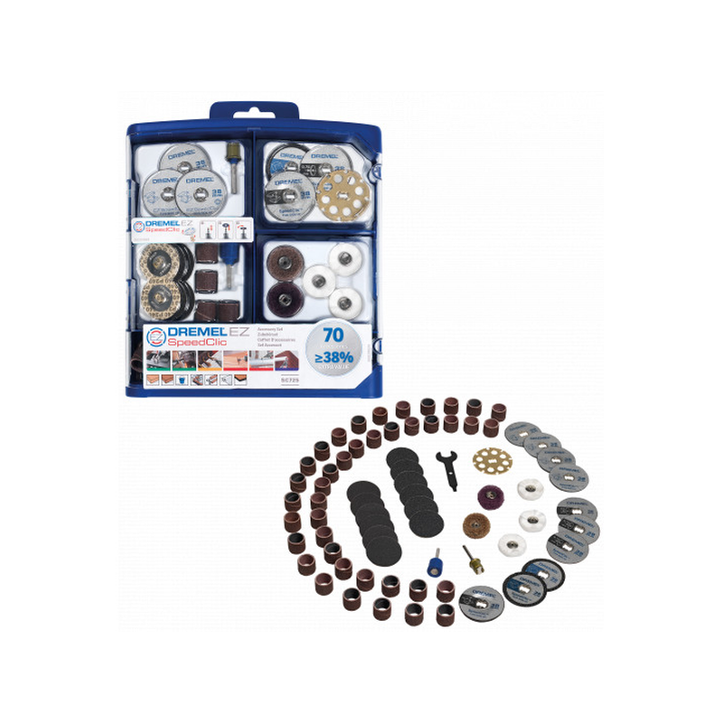 Set 75 accessoires Dremel ez speedclic